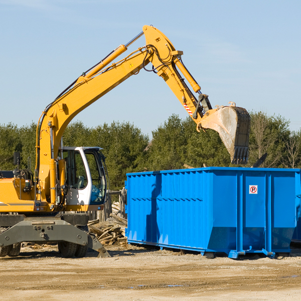 what size residential dumpster rentals are available in Scottville MI